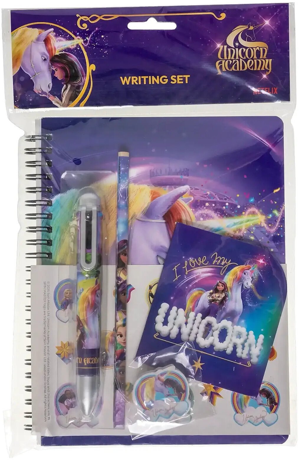 UNICORN ACADEMY, Writing Set, w/multi-col. pen