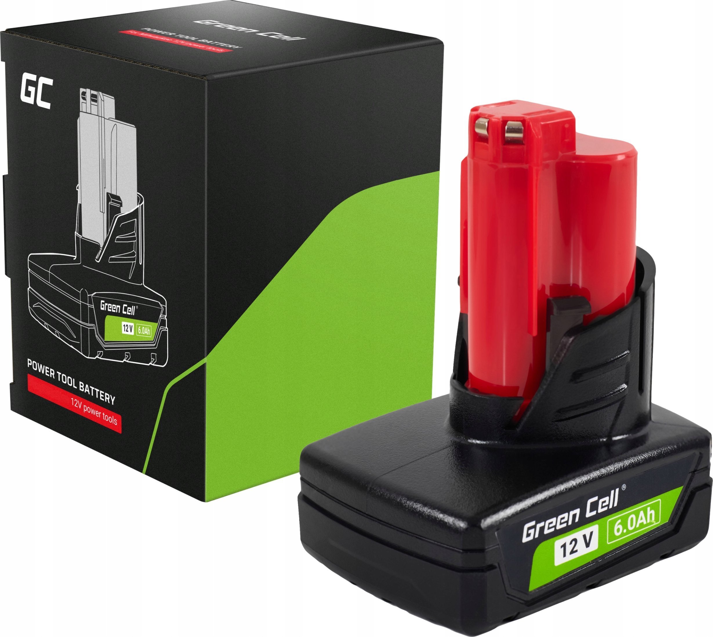 Green Cell Green Cell Bateria do Milwaukee M12 12V 6Ah zamiennik M12 B6 4932451395