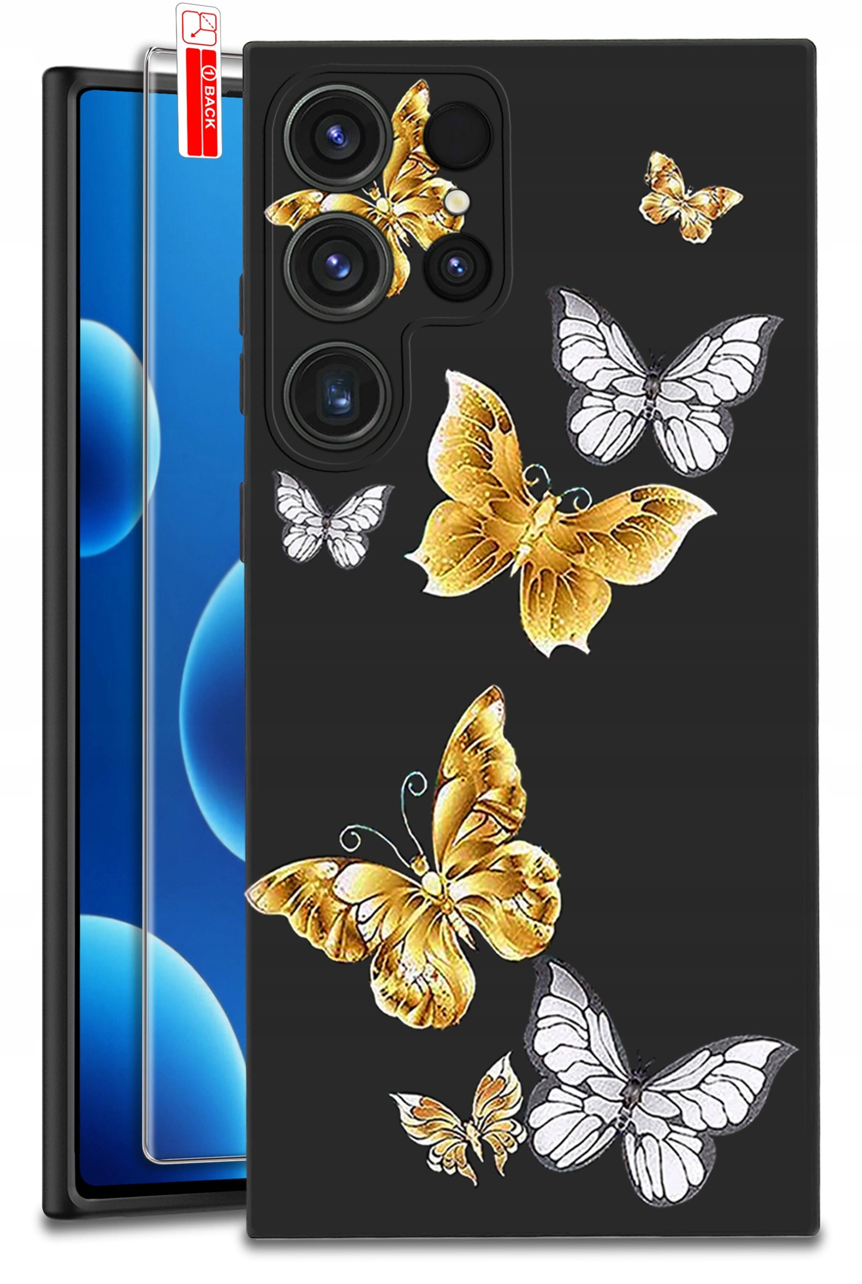 ETUI do Samsung Galaxy S24 Ultra | WZORY | SILIKONOWE MATT CASE + SZKŁO 9H