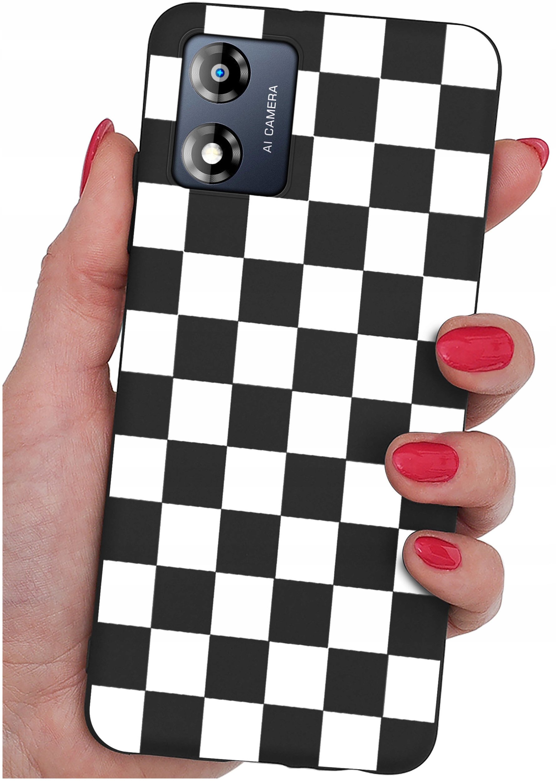 Etui do Motorola Moto E13 WZORY |SILIKONOWE MATT CASE + SZKŁO 9H