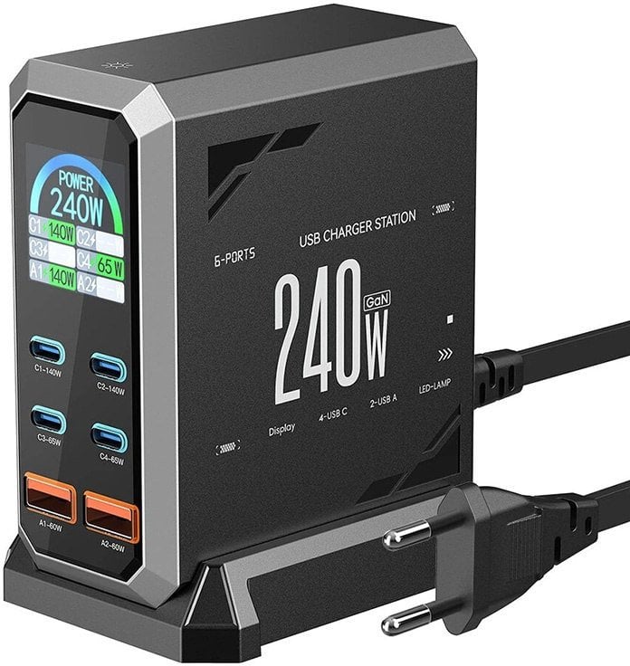 Ładowarka sieciowa Blitzwolf BW-S31 2xUSB-A, 4xUSB-C, PD, 240W