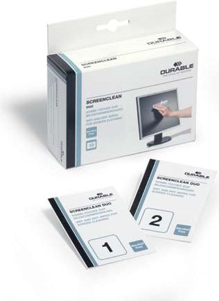 Durable Chusteczki nawilżane i suche do czyszczenia ekranów 20 szt. (5721-02)