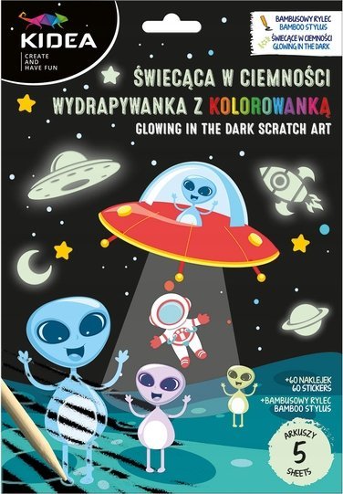 Derform WYDRAPYWANKA 180X260/5ARK KOSMOS SWIEC W CIEMN