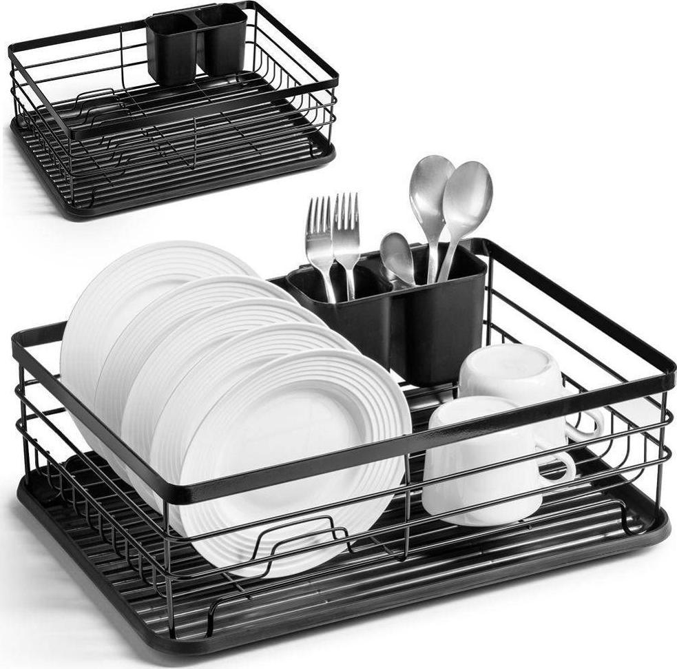 Vilde Suszarka na naczynia talerze kubki sztućce czarna ociekacz do naczyń loft