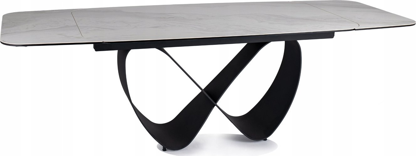 Signal STÓŁ INFINITY CERAMIC BIAŁY NATURE CLOUD/CZARNY160(240)X95