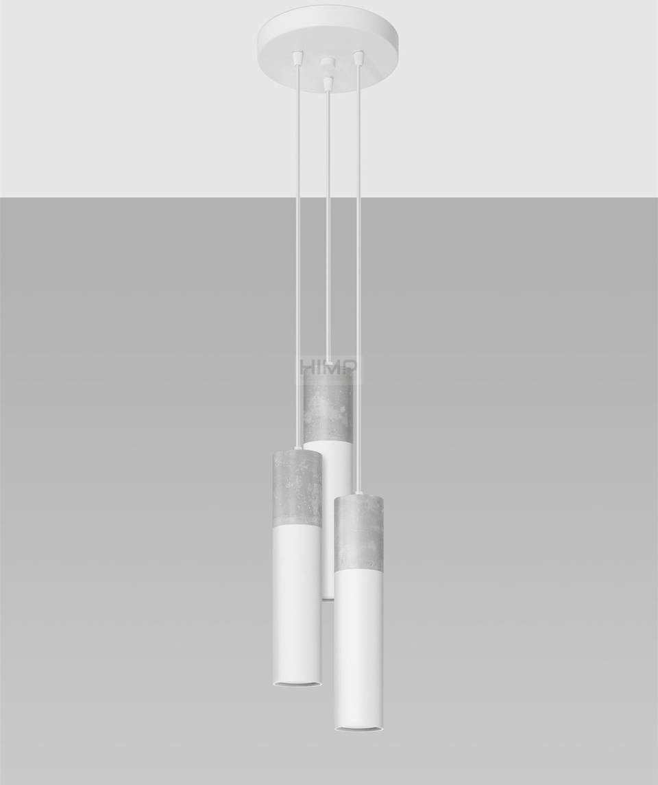 Lampa wisząca Sollux Lighting Lampa wisząca BORGIO 3P biały himp