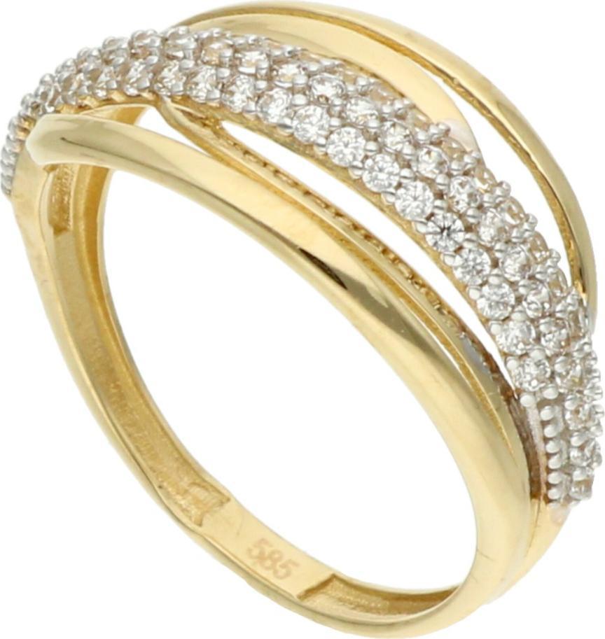 Rosanto Ładny złoty pierścionek z cyrkoniami roz. 12 585 14k