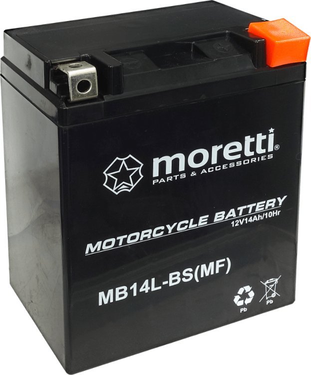Moretti Akumulator AGM (GEL) MB14L-BS (MF) Moretti 12V 14Ah 235A P+