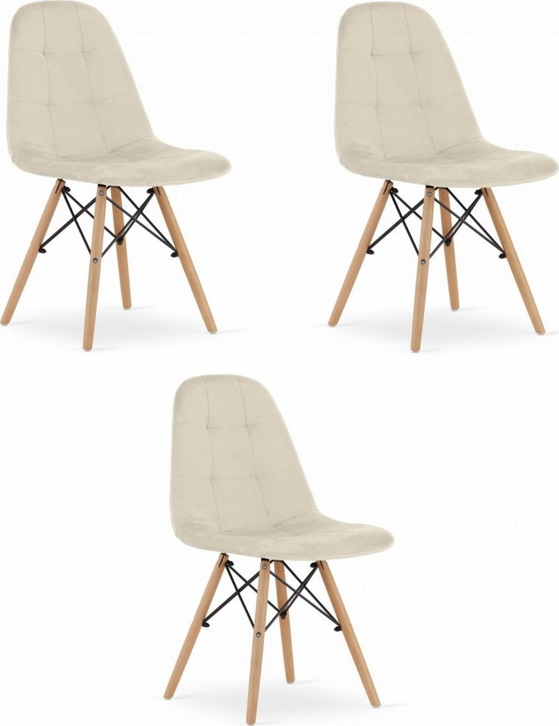 Leobert Krzesło DUMO - beż aksamit x 3