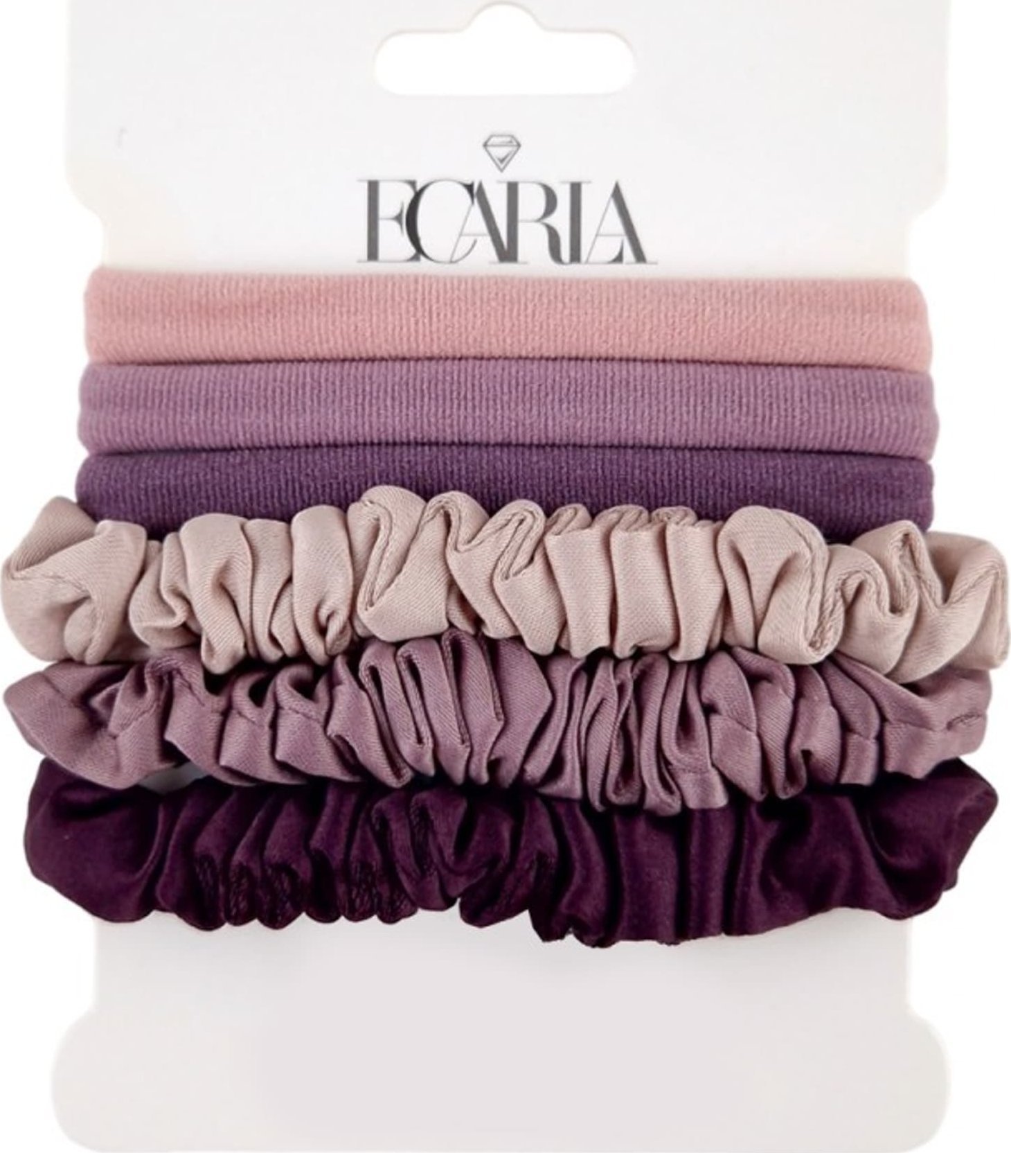 eCarla Zestaw frotek gumek 6w1 na plakietce GUM153FIO