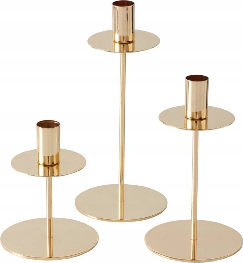 Boltze Świeczniki ze złotego metalu PHOENIX, wys. 13-23 cm