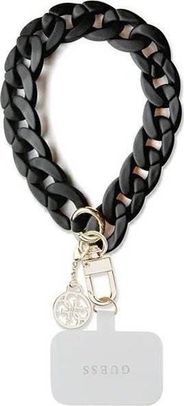 Guess Guess GUOUCBMC4MK Universal Big Hand Strap czarny/black Acrylic 4G Charm