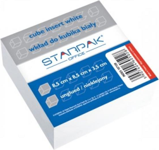 Starpak Wkład do kubika 85 x 85 mm biały (187159)