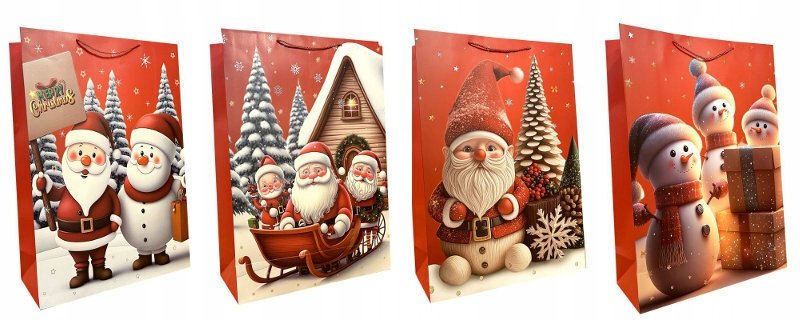 Torebka ozdobna prezentowa 5920XXL 50x70x20 cm mix cena za 1 szt
