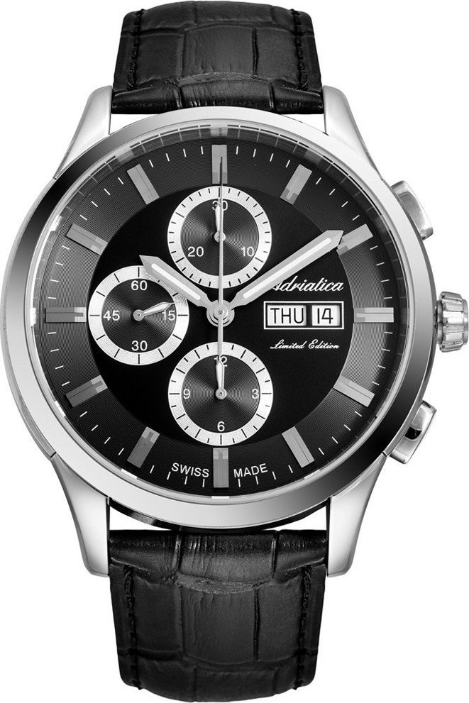 Zegarek Adriatica Zegarek męski Adriatica A1992.5214A czarny