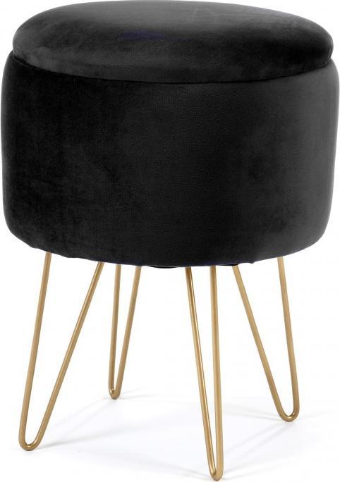 Fabryka Mebli Akord Pufa otwierana z pojemnikiem welurowa LILI Czarna