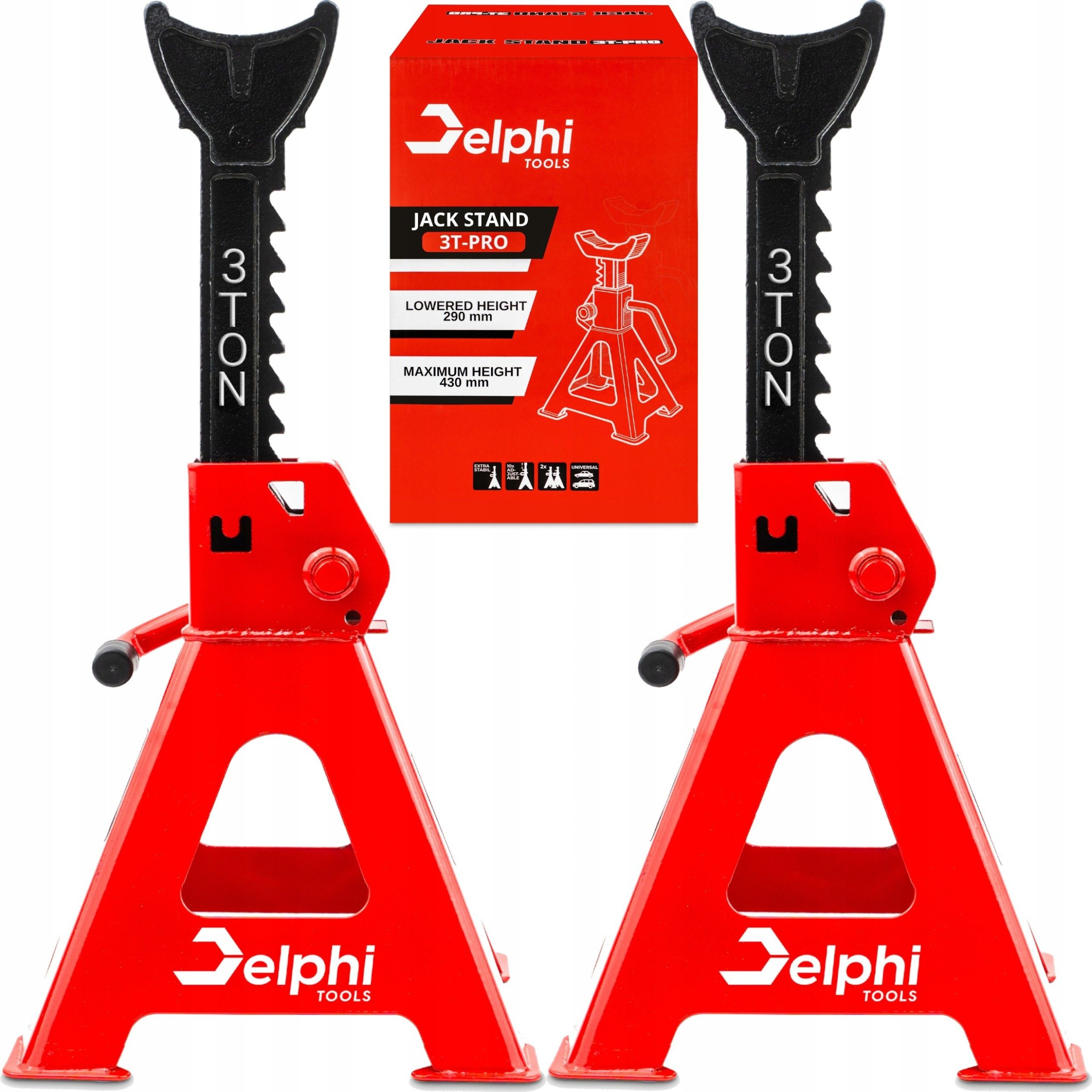 KOBYŁKI SAMOCHODOWE WARSZTATOWE 3T TONY PODPORY PODSTAWKI REGULOWANE 2 szt