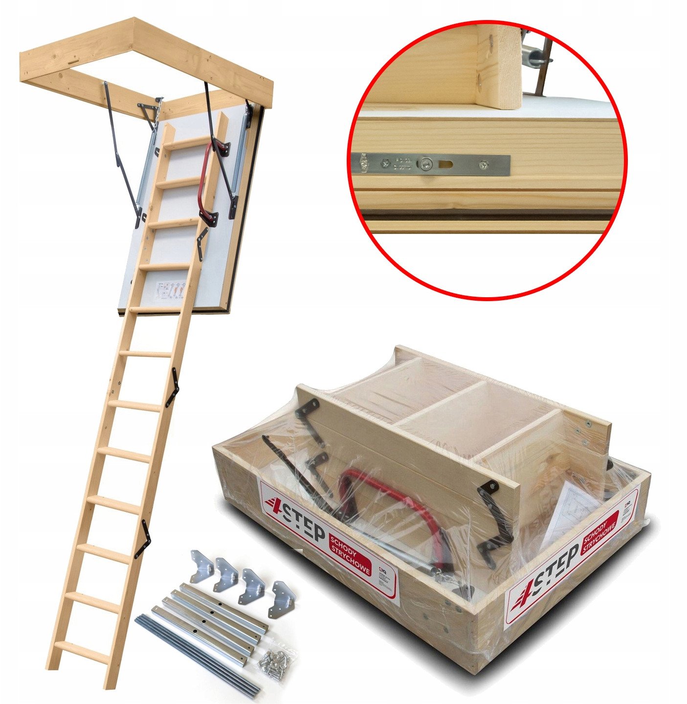 Schody strychowe Extreme 90x70 z zestawem montażowym