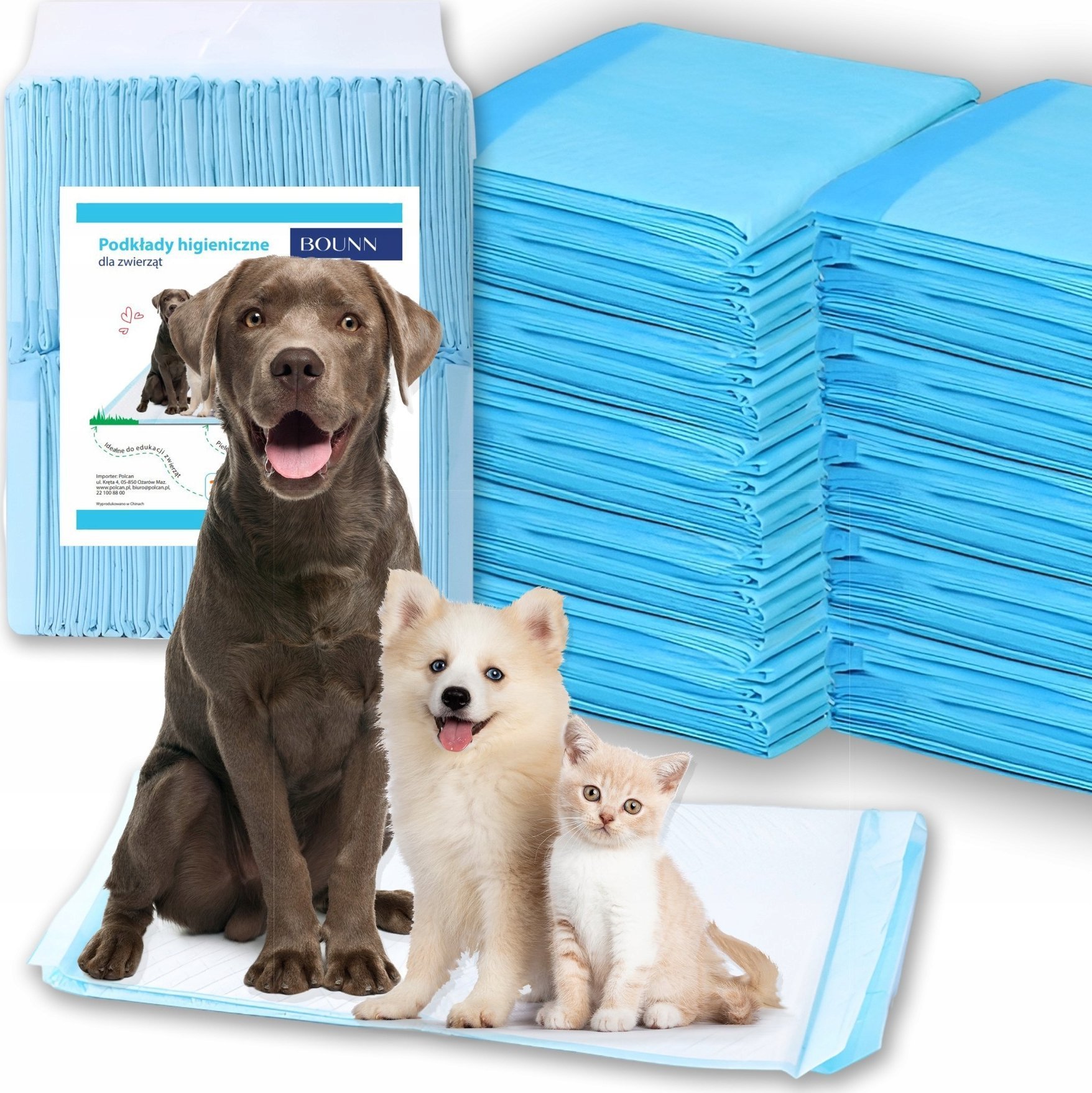 Bounn Podkłady higieniczne dla zwierząt psa 60x90 600 ml 100 szt.