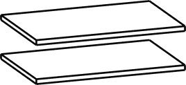 BogFran Półki do szafy AS11 (2 szt.) ARIS AS12