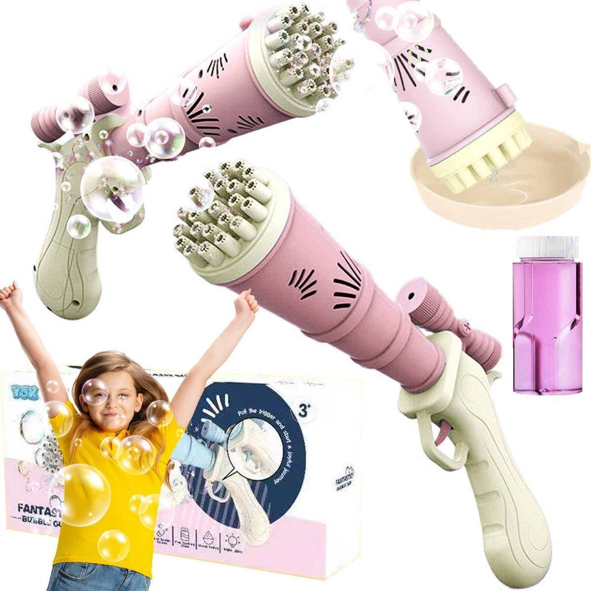 Heckermann Zabawka Pistolet Do Baniek Heckermann 777-50 Różowy