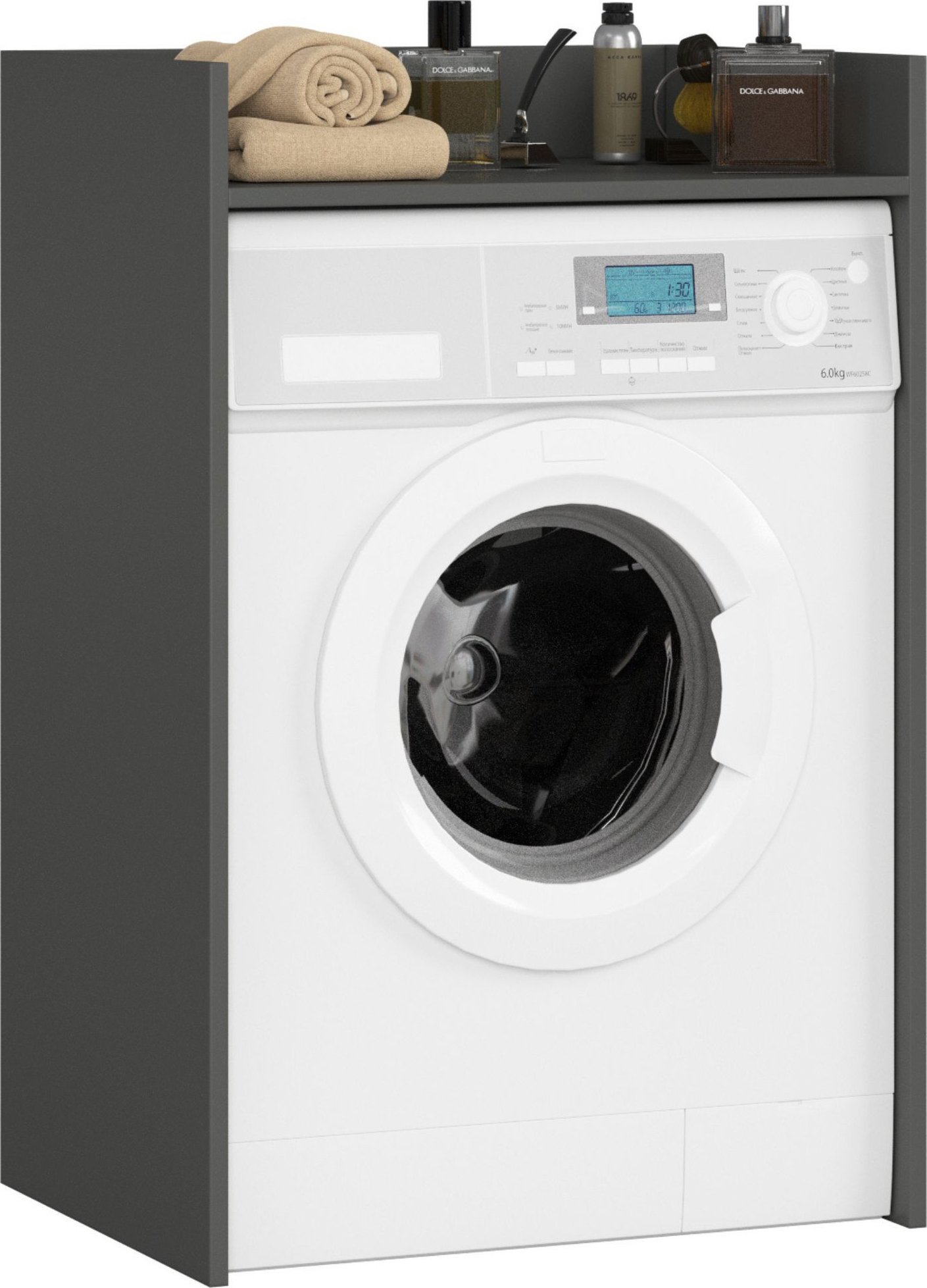 Fabryka Mebli Akord Obudowa pralki FIN 98 cm 1 półka - grafit szary