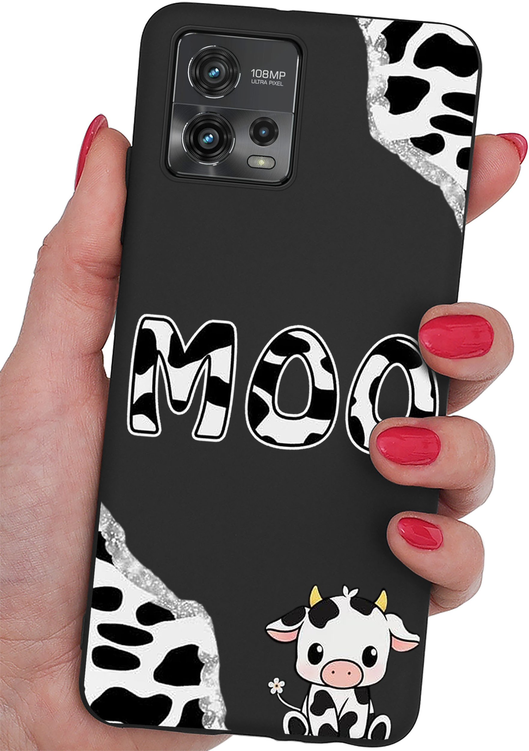 Etui do Motorola Moto G72 WZORY |SILIKONOWE MATT CASE + SZKŁO 9H