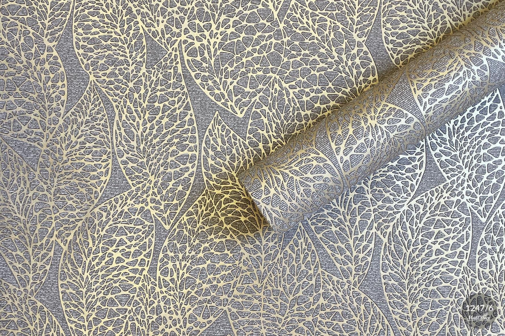 MallDeco WZÓR TAPETY WINYLOWEJ SPADAJĄCE LIŚCIE CZEKOLADY