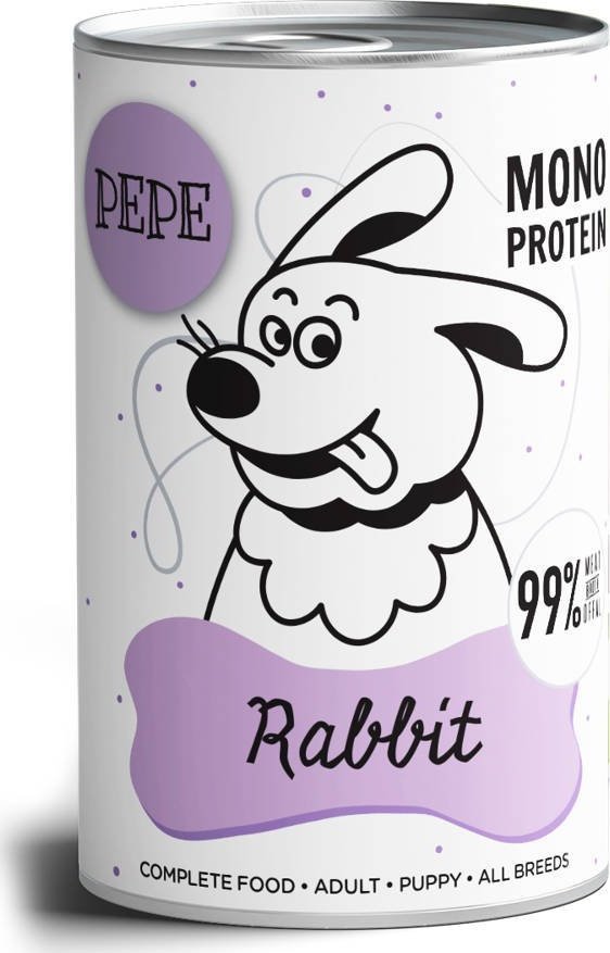 Paka Zwierzaka PEPE MONO PROTEIN Rabbit (królik) 400g
