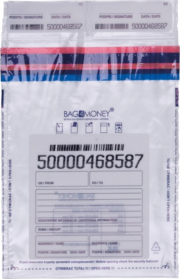 Office Products Koperta bezpieczna OFFICE PRODUCTS, B5, 190x260mm, 50szt., transparentna