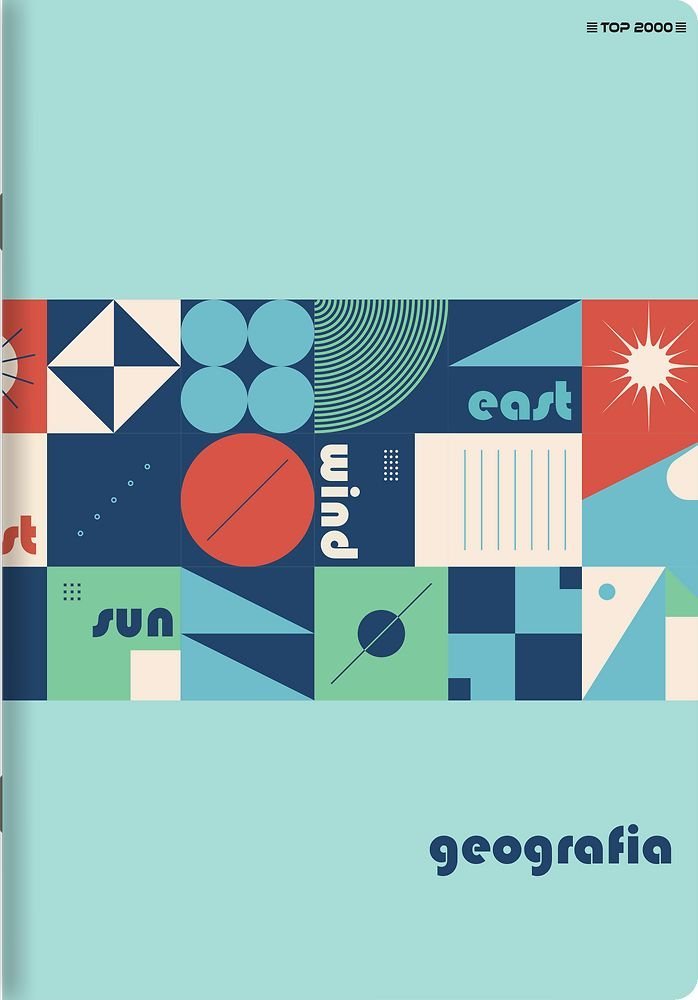 Top 2000 Zeszyt tematyczny do geografii w kratkĘ a5 z ŚciĄgĄ 60 kartek