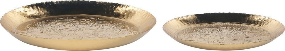 Beliani Zestaw 2 pater dekoracyjnych złoty SADANE