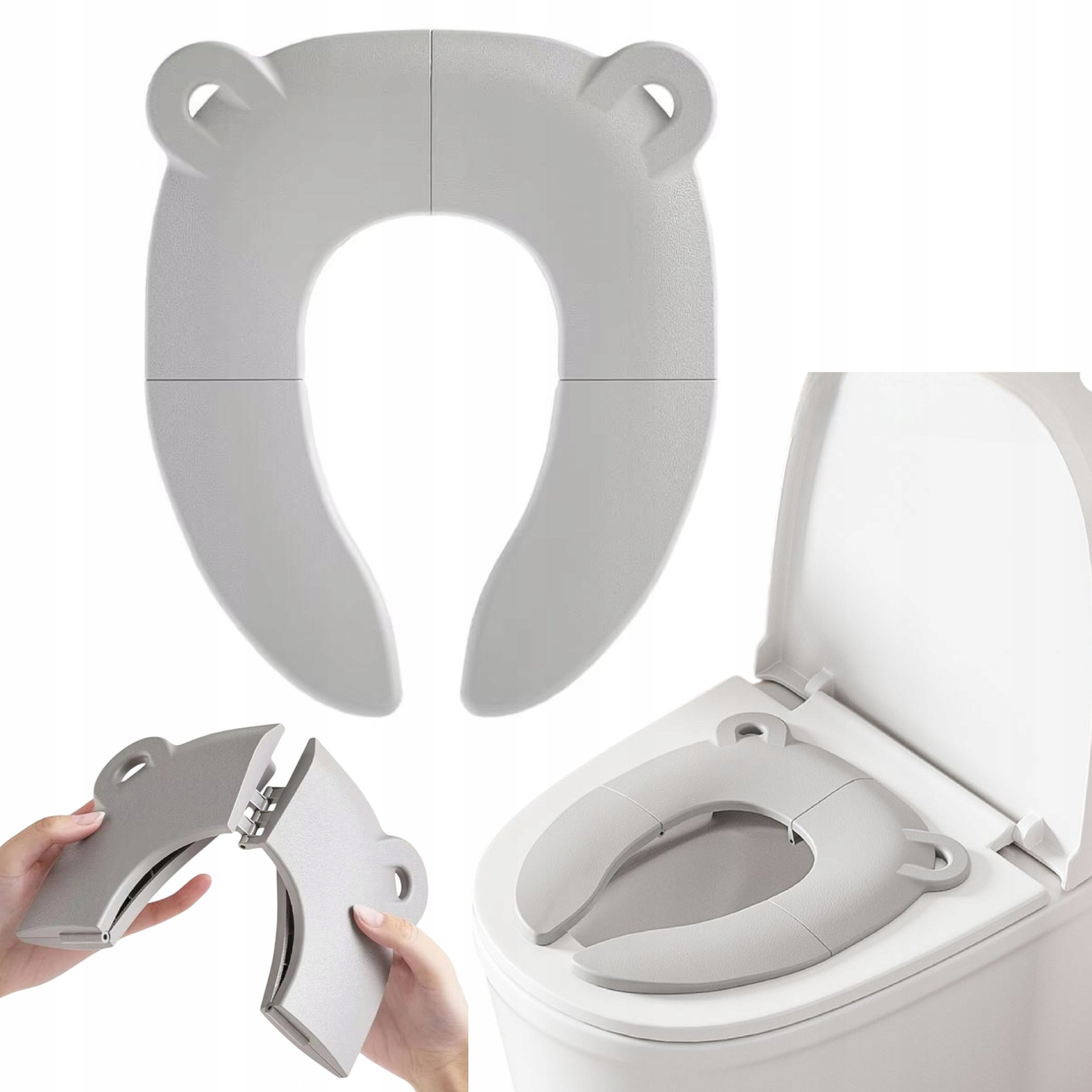 Składana nakładka podróżna turystyczna na sedes dla dzieci miś