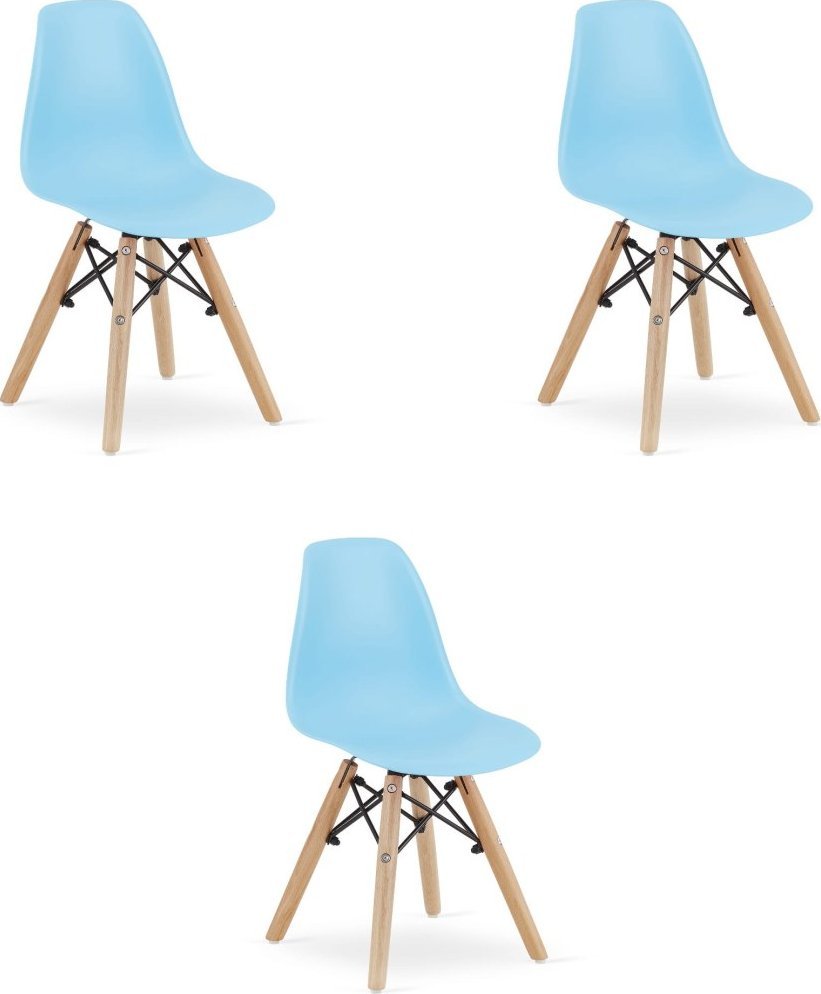 Leobert Krzesło ZUBI - niebieskie x 3