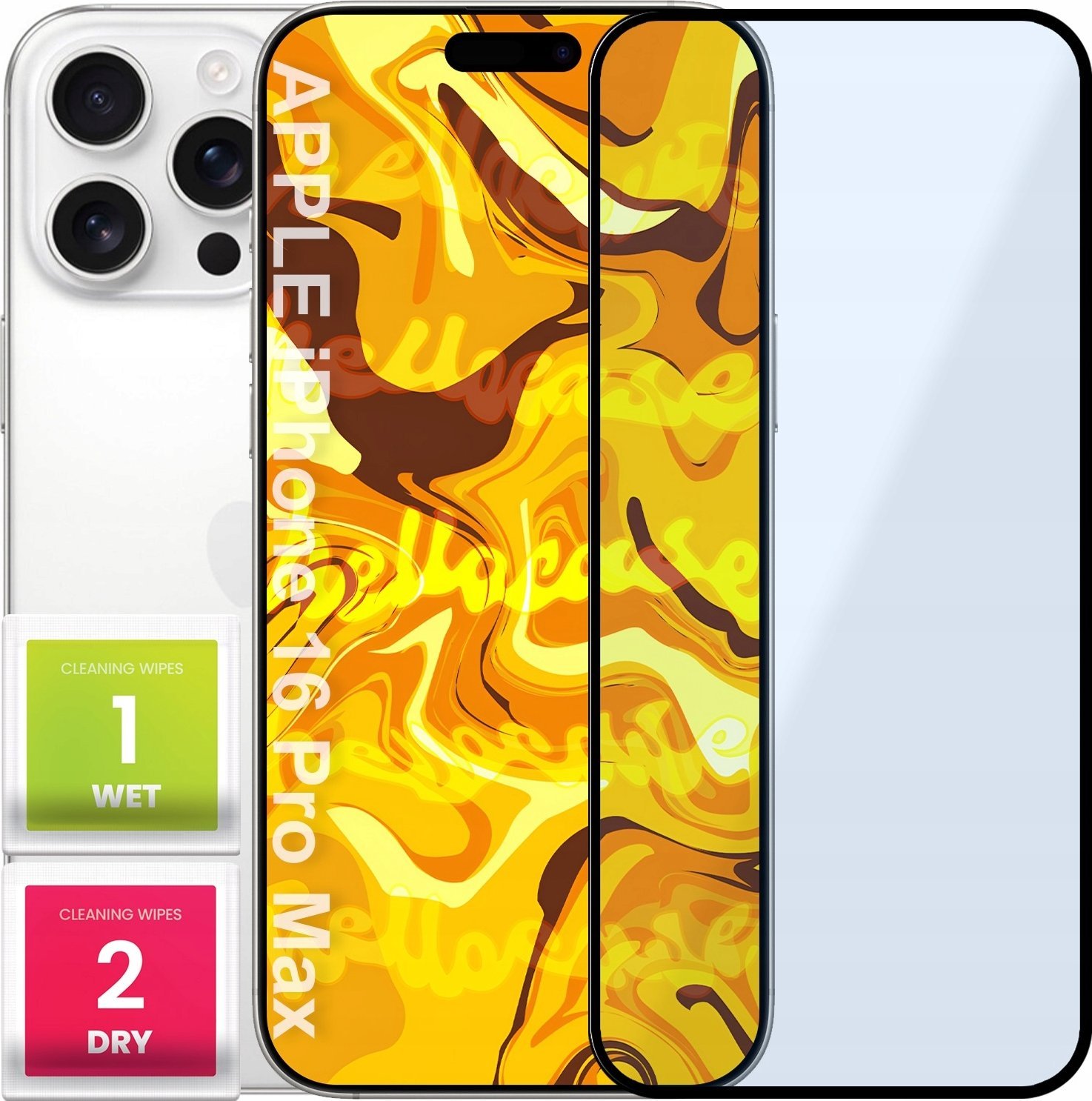 Hello Case SZKŁO HARTOWANE DO APPLE IPHONE 16 PRO MAX PEŁNE NA CAŁY EKRAN SZKIEŁKO 5D