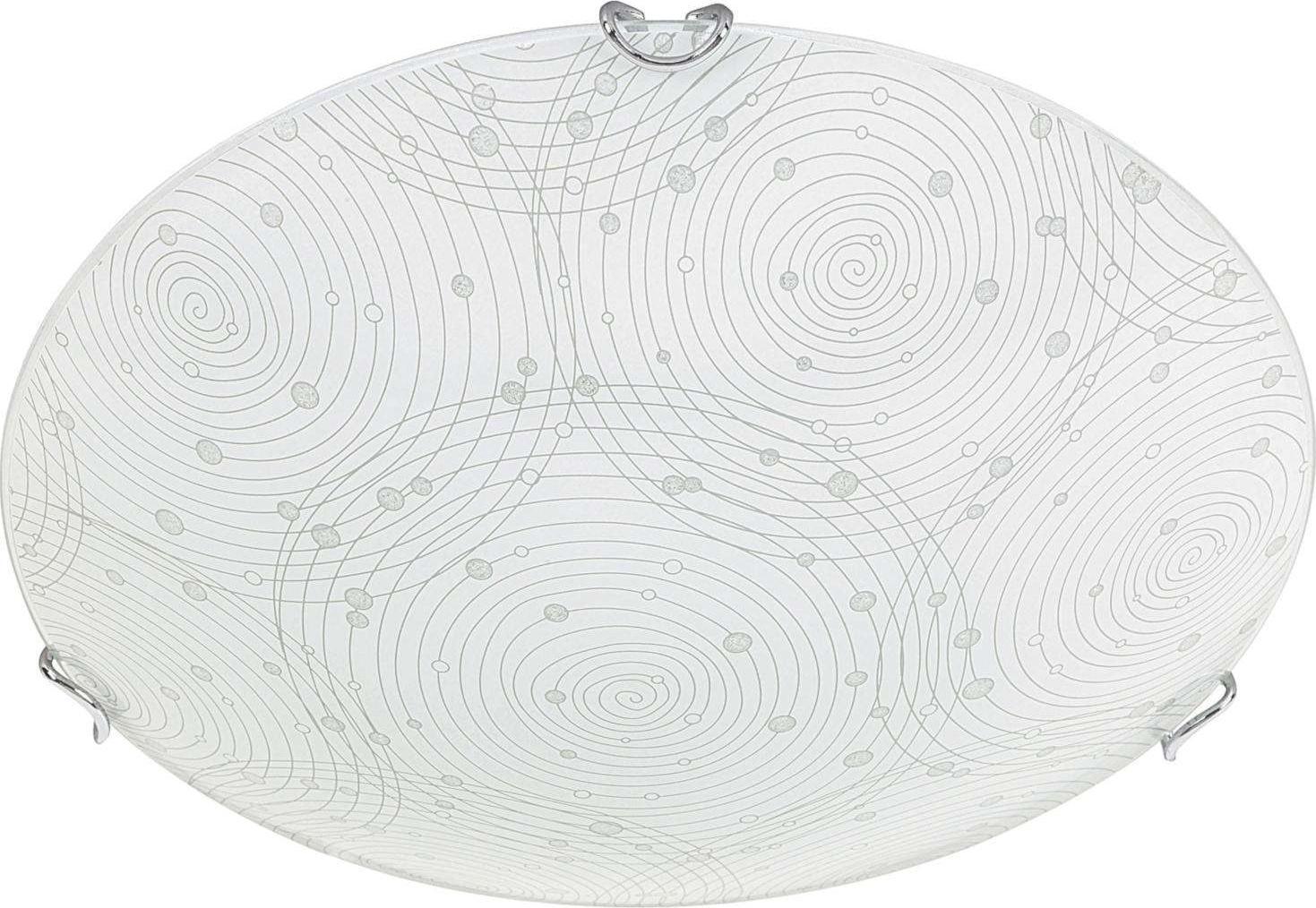 Lampa sufitowa Rabalux Plafon LAMPA sufitowa ANDRA 3234 szklana OPRAWA okrągła LED 12W 4000K we wzorki chrom białe