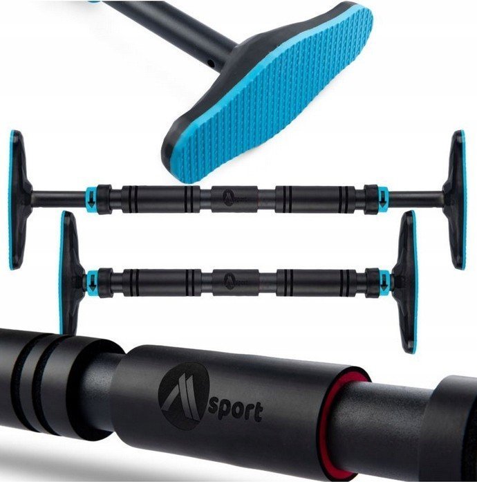 Stalowy drążek rozporowy do podciągania MSport 63-100 cm