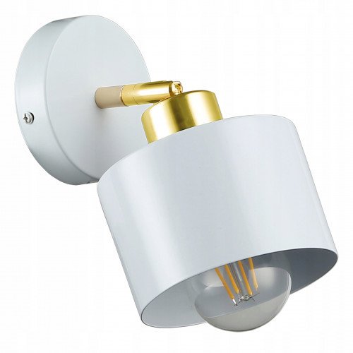 Kinkiet ścienny lampa wewnętrzna LED złoty ruchomy E27 do czytania