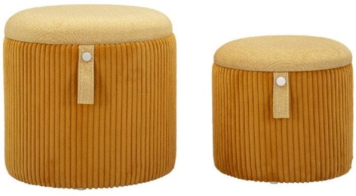 Zestaw puf ze schowkiem BOLZANO, Ø 38 cm, Ø 32 cm