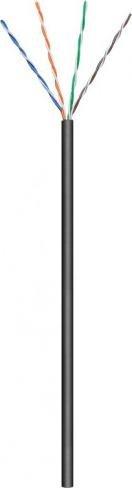 Goobay CAT 5e kabel sieciowy napowietrzny, U/UTP, Czarny - Długość kabla 100 m