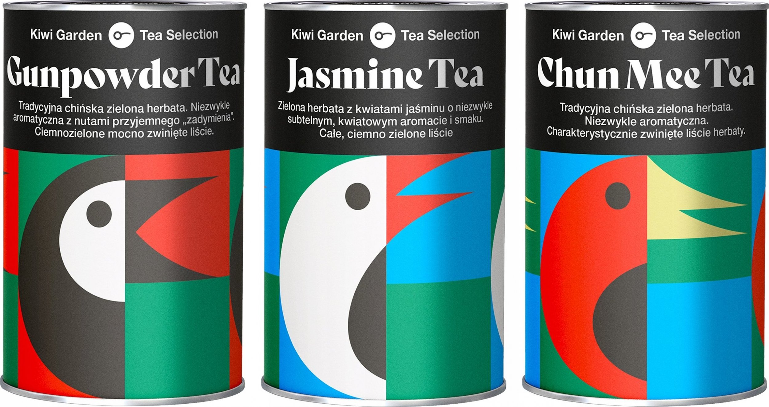 Blue Drop Zestaw zielonych herbat Kiwi Garden 3x100g