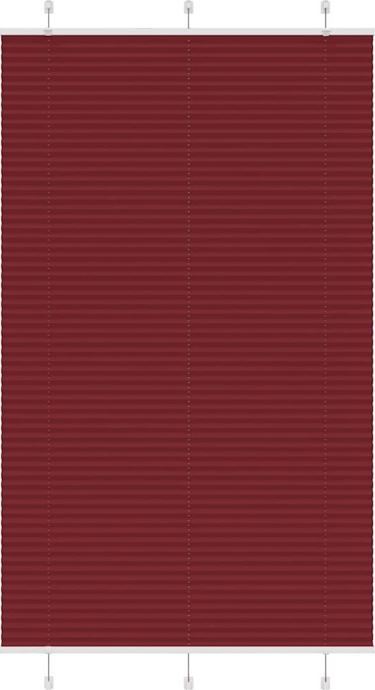 vidaXL Roleta plisowana Bordowy Czerwony 120x200 cm Szerokość tkaniny