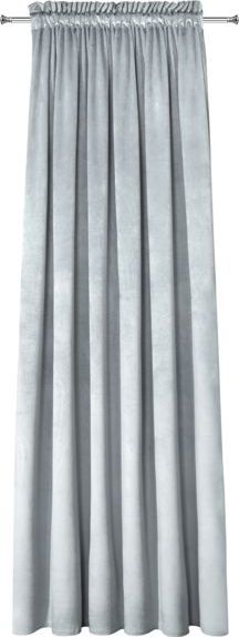 Eurofirany Zasłona Dekoracyjna Velvet Rosa Srebrny 135x270