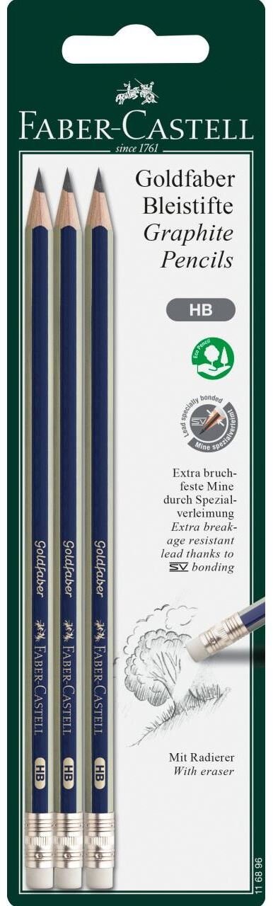 Faber-Castell 116896 ołówek grafitowy HB 3 szt.