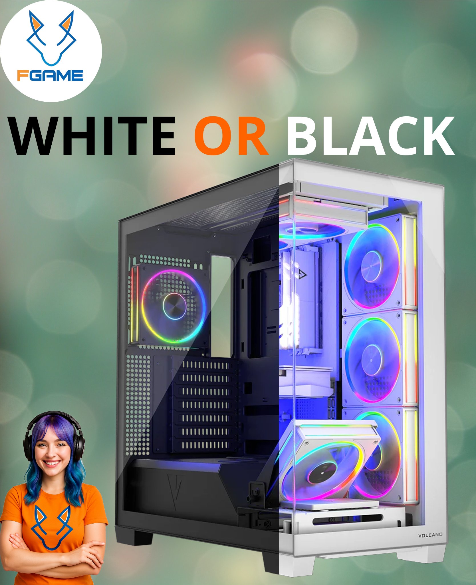 FGAME PLUS AMD RYZEN 7700 / 5070 / 32RAM / VOLCANO STELLER / DLSS 4