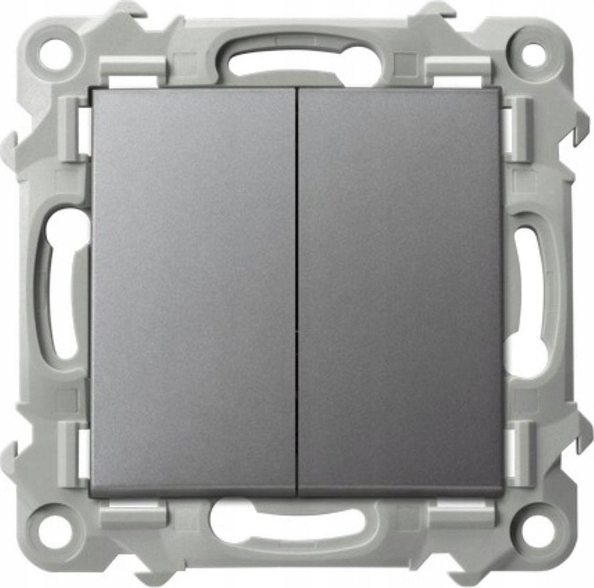 Ospel Łącznik dwugrupowy świecznikowy Ospel Szafir ŁP-2Z/m/70 szary mat