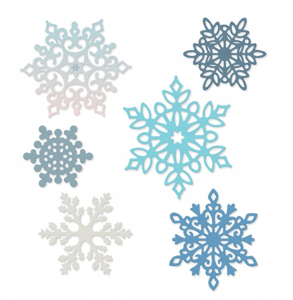 Zestaw wykrojników - Ażurowe śnieżynki 6szt
