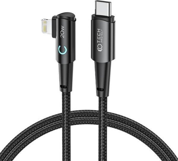 Kabel USB Tech-Protect USB-C - Lightning 1 m Czarny (THP2126)