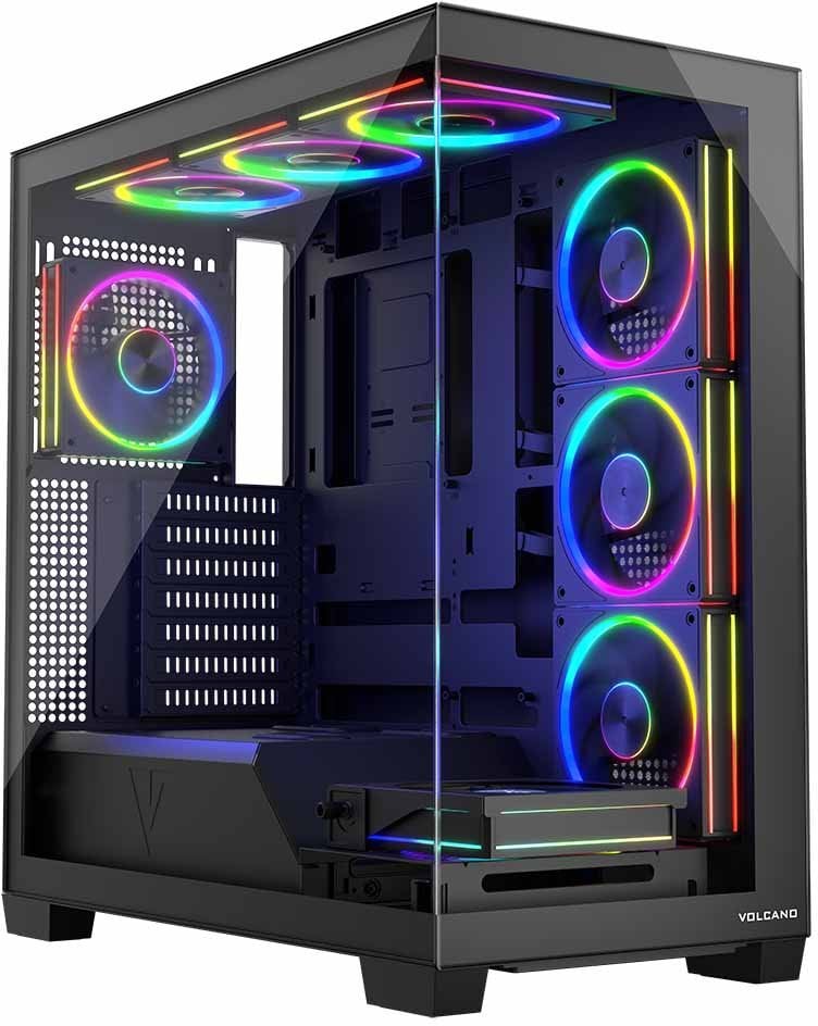 Obudowa Modecom Volcano Stellar 8F ARGB czarna (AT-STELLAR-8F-ARGB-10)