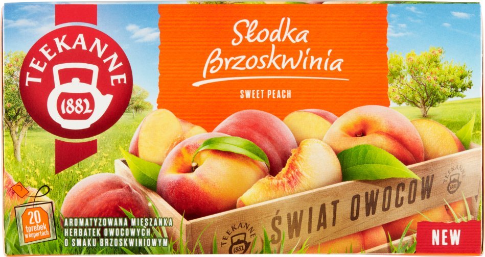 Teekanne Teekanne Świat Owoców Aromatyzowana herbatka owocowa słodka brzoskwinia 45 g (20 x 2,25 g)